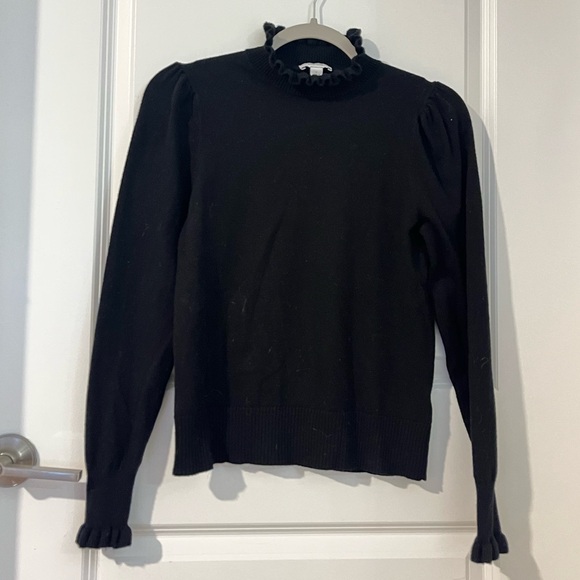 CeCe Ruffle Mock Neck Sweater -small - Picture 3 of 7